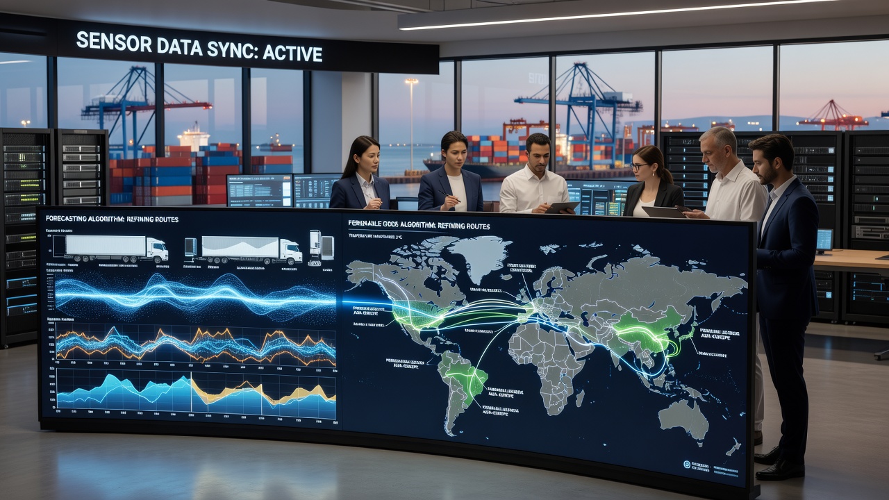 Synchronizing Sensor Data Streams with Forecasting Algorithms to Refine Perishable Goods Routing Across International Freight Corridors